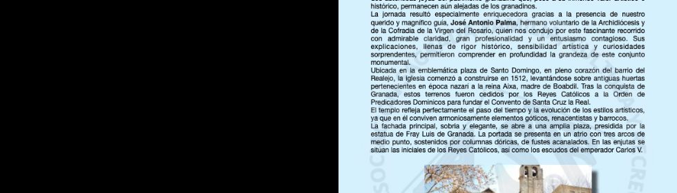 VISITA A LA IGLESIA DE SANTO DOMINGO Y CAMAR�N DE LA VIRGEN DEL ROSARIO