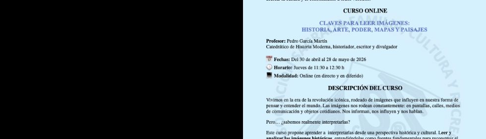 CURSO ONLINE "CLAVES PARA LEER IMAGENES"