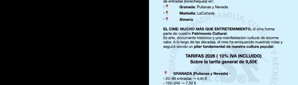 VUELVEN LOS KINECHEQUES: EL CINE PARA NUESTROS SOCIOS